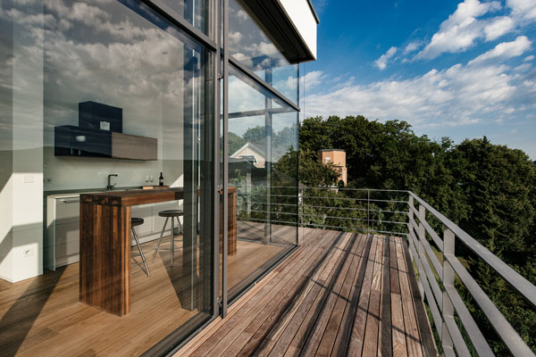 Villa am Rhein – Dachterrasse