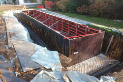 Schalung Pool mit Fin-Ply Maxi-Schaltafeln