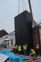 Kernschalung wird abgelassen